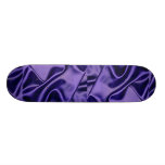 Shiny Satin cloth in blue Skate Board Deck