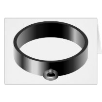 Shiny Sex Slave Collar Greeting Card