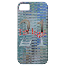 Shiny Textured I'm Legal Age 21 Years Old iPhone 5 Case