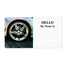 Shiny Wheels Custom Shipping Label