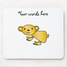 Shiny yellow koala mousepads