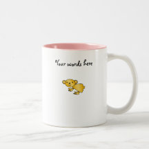 Shiny yellow koala mugs