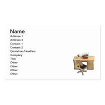 Ship Bottle Desk business cards