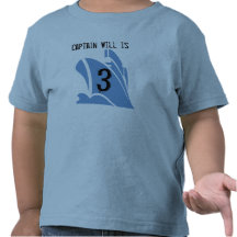 Ship Captain Customizable 3rd Birthday Tshirt