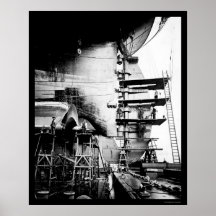 Ship Construction Hamburg, Germany 1912 Posters