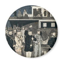 Ship in an American port by Utagawa,Yoshikazu Magnets