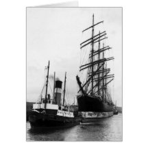 Ship Olive Bank Greeting Card