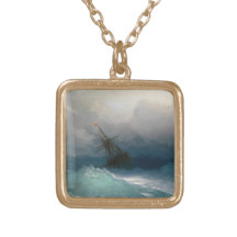 Ship on Stormy Seas Ivan Aivazovsky seascape storm Custom Jewelry