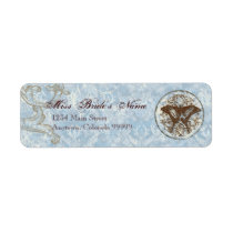 Shipping Labels - Fleur di Lys Damask vs2