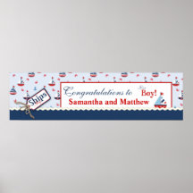 Ships Ahoy! Banner 2B Print