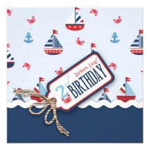 Ships Ahoy Birthday Invite Square 2