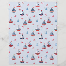 Ships Ahoy! Dual-sided Scrapbook Paper Flyer Design