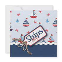 Ships Ahoy! Invitation Square B