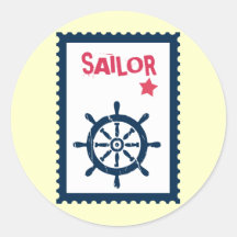 Ship's Anchor - Nautical Ship Anchors Round Sticker