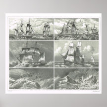 Ships at sea print