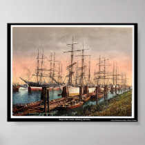 Ships in the Harbour, Hamburg, Germany