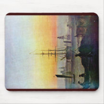 Ships In The Port Of Greifswald Mousepads