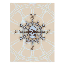 Ship's Wheel Compass Rose Post Card