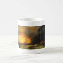 Shipwreck at Mount Athos Ivan Aivasovsky seascape Coffee Mugs