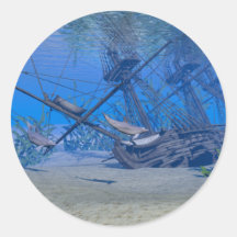 Shipwreck Round Sticker
