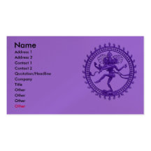 Shiva dance business card template