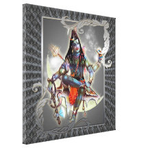 Shiva - Magic Of Grey - Wrapped Canvas Stretched Canvas Print
