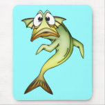 Shocked Fish Mouse Pad