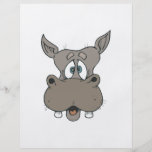 shocked hippo face flyer design