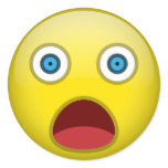 Shocked Round Stickers