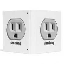Shocking Electricity Wall Outlet 3 Ring Binder