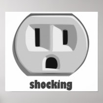 Shocking Electricity Wall Outlet Print