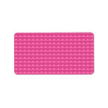 Shocking Pink Heart Background Personalized Address Label