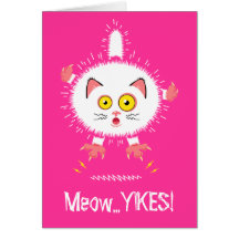 Shockingly Cute Cat Greeting Card