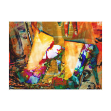 Shoe Art In Floral Canvas Prints
