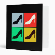 Shoe Love Fashion Pumps Vinyl Binder