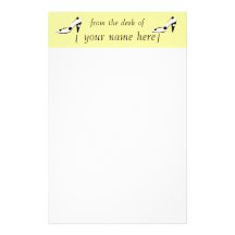 Shoe Lover Cute Stationery Design Yellow