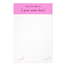 Shoe Lover Pink Paper Designs Personalized Stationery