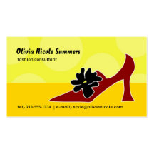 Shoe lover's calling card business cards