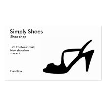 Shoe shop business card template