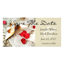 Shoes & Roses Save The Date Photo Card
