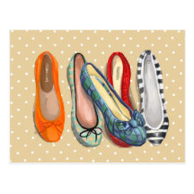 Shoes - tiny slippers post card