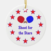 Shoot for the Stars Ping Pong Christmas Ornament