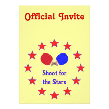 Shoot for the Stars Ping Pong Invite