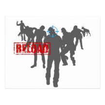 Shoot The Zombies - Shotgun Reload Game Gamer Postcards