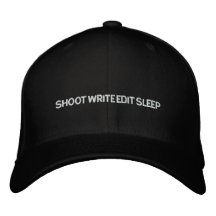 SHOOT , WRITE, EDIT, SLEEP BASEBALL CAP