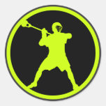 Shooter-green Round Sticker