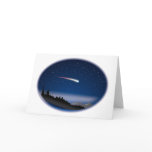 Shooting Star Over Night Landscape Greeting Card