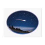 Shooting Star Over Night Landscape Post Cards