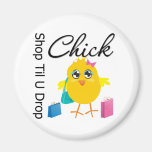 Shop Til U Drop Chick 2 Fridge Magnets