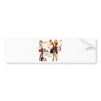 shopaholic bumper sticker